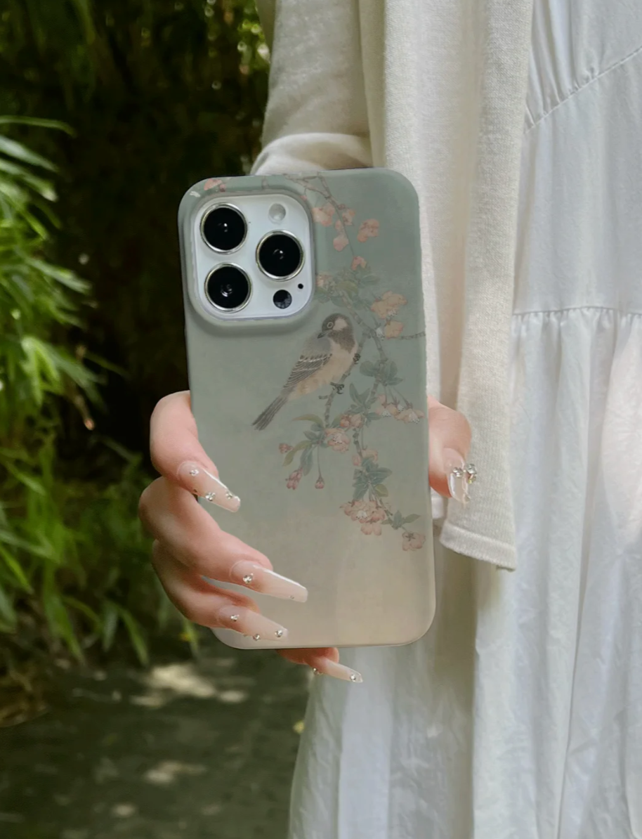 「Chinoiserie」Flower Birds Printed Phone Case