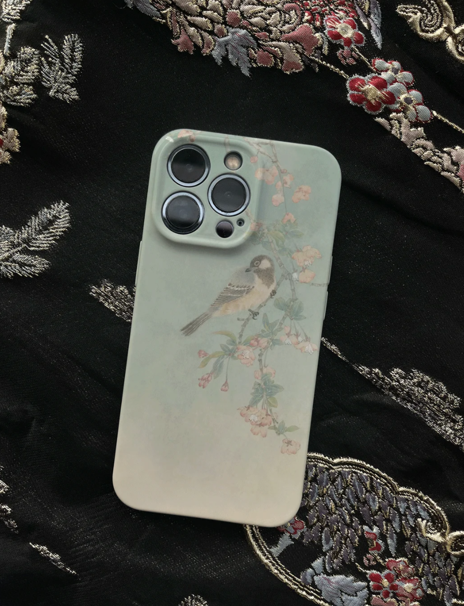 「Chinoiserie」Flower Birds Printed Phone Case