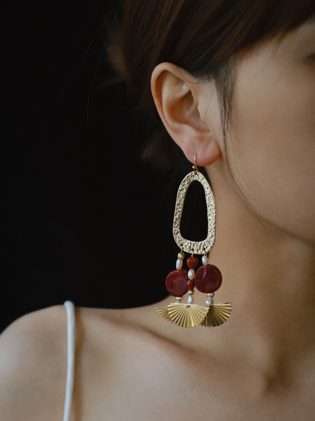 「Chinoiserie」Golden Authority Earrings