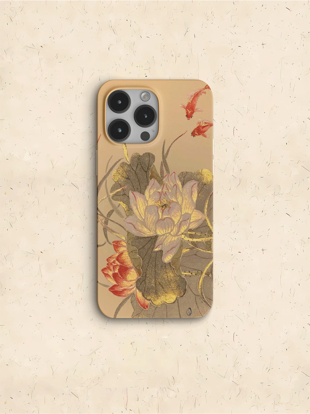 「Chinoiserie」Lotus Goldfish Printed Phone Case