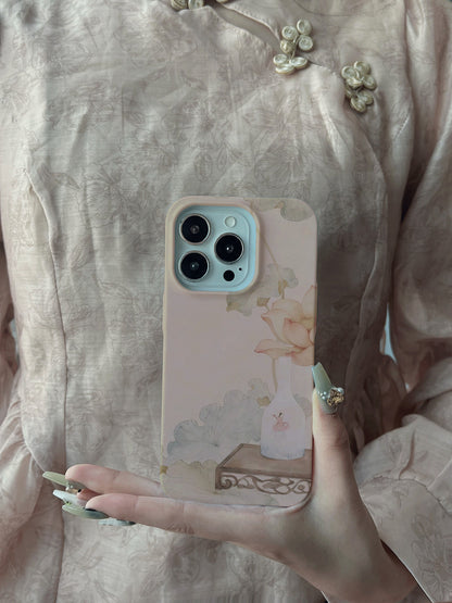 「Chinoiserie」Lotus Vase Printed Phone Case