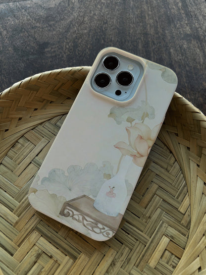 「Chinoiserie」Lotus Vase Printed Phone Case