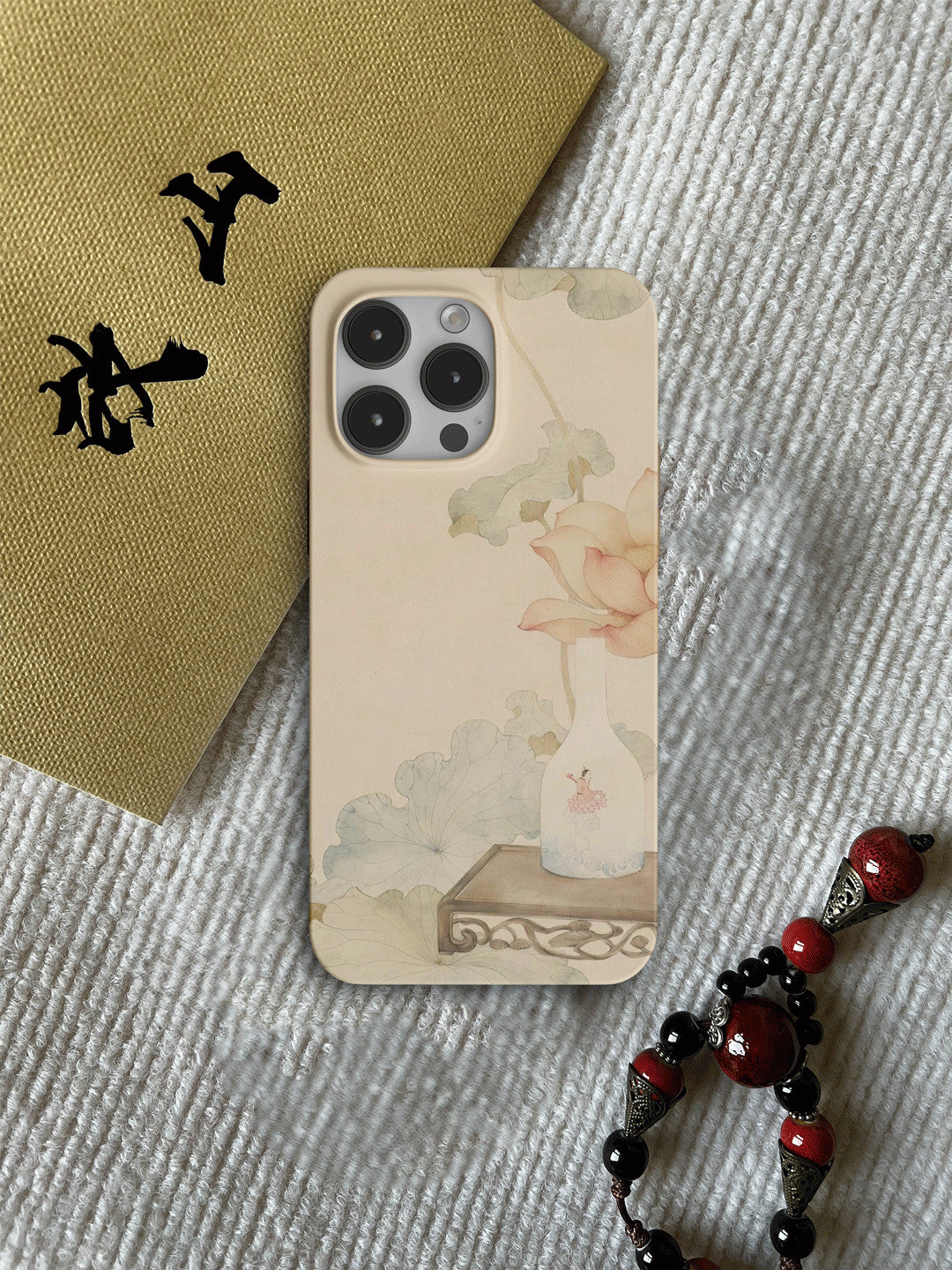 「Chinoiserie」Lotus Vase Printed Phone Case