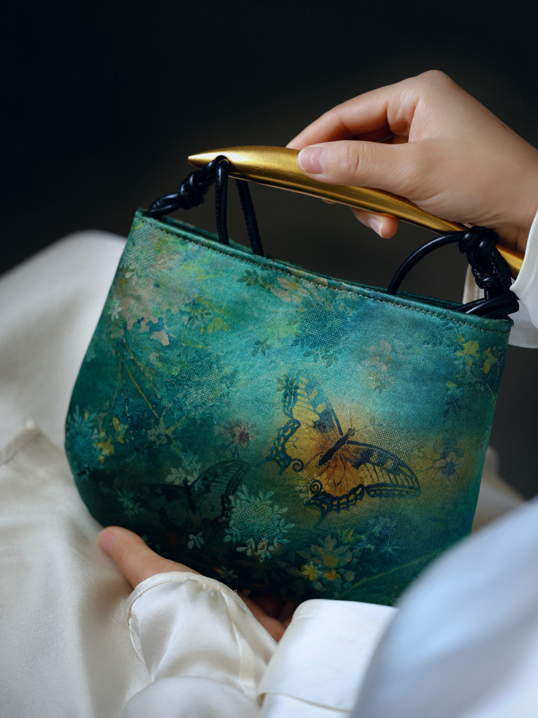 [Chinoiserie] Luxury Butterfly Silk Handbag