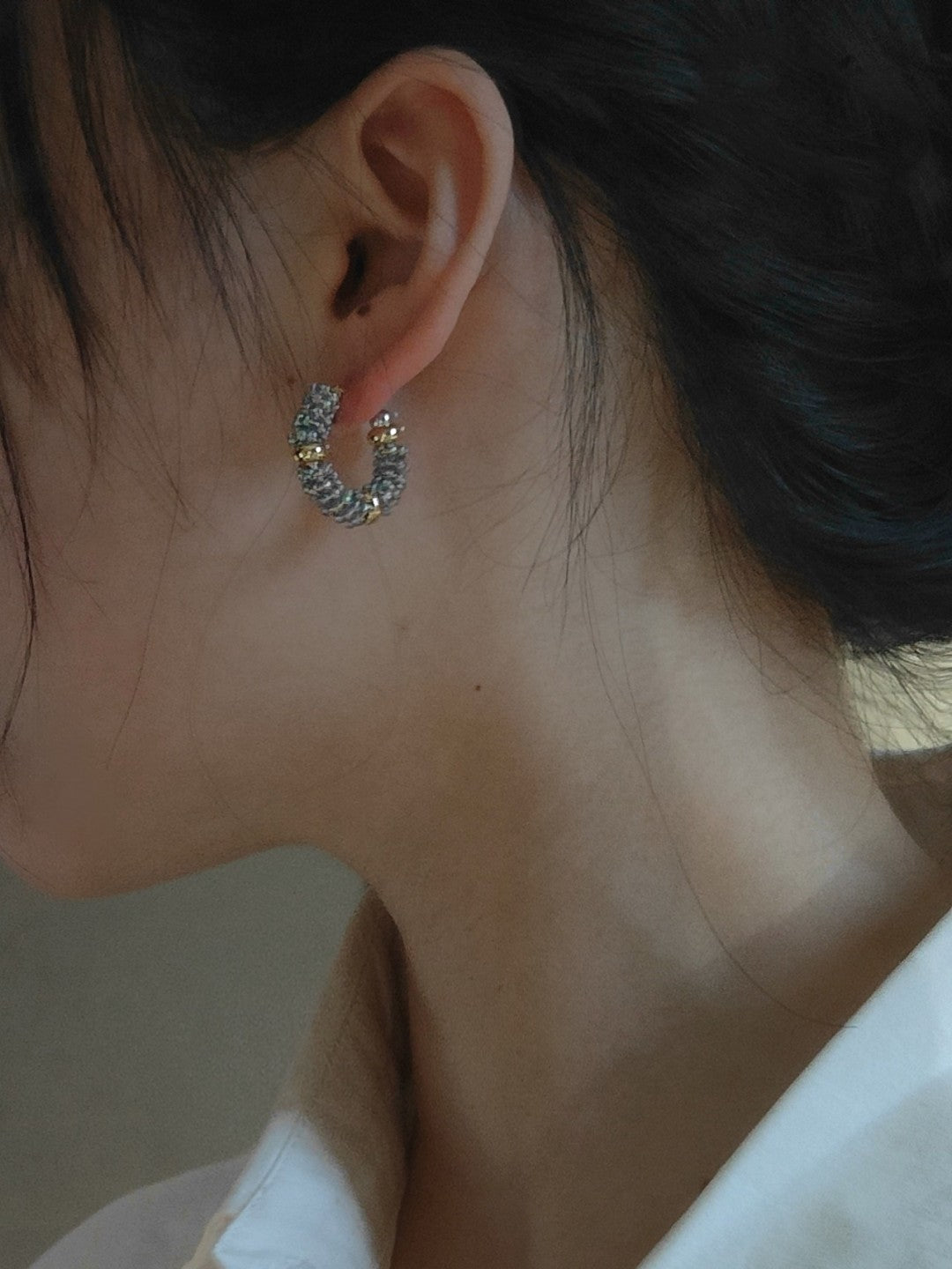 MIYUKI Seed Beaded Hoop Earrings