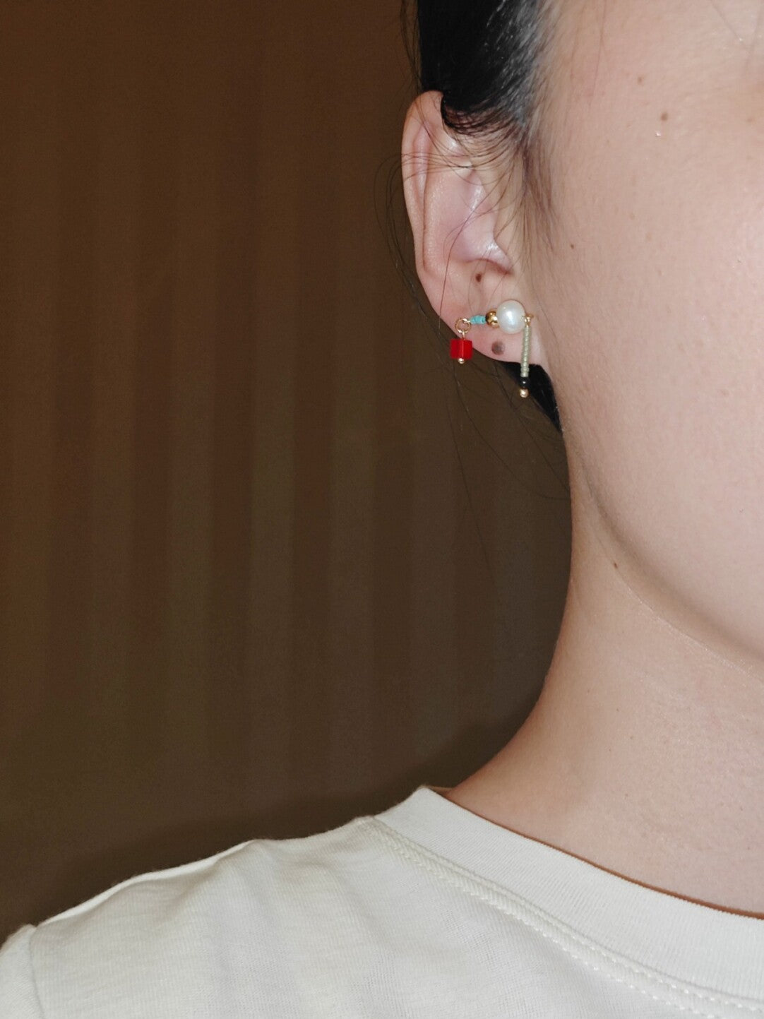 「Chinoiserie」Mini Fun Beaded Earrings