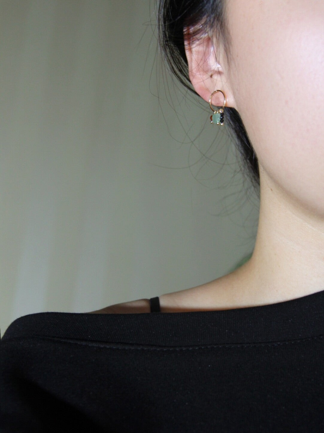 「Chinoiserie」 Minimalist Square Circle Earrings