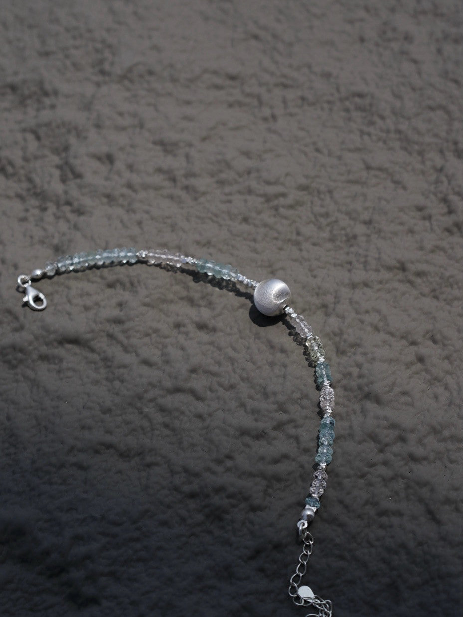 「Chinoiserie」Moonlight Morganite Beaded Bracelet
