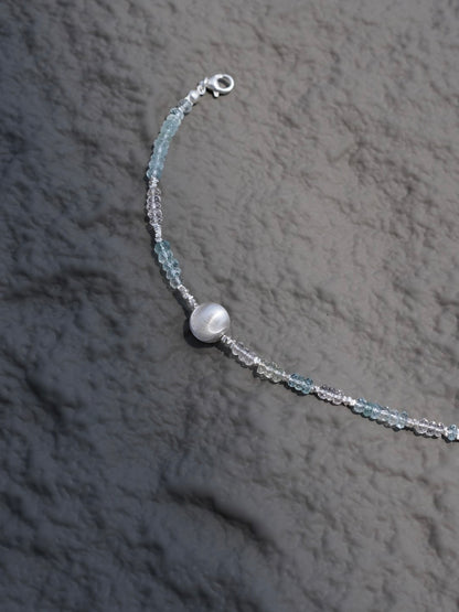 「Chinoiserie」Moonlight Morganite Beaded Bracelet
