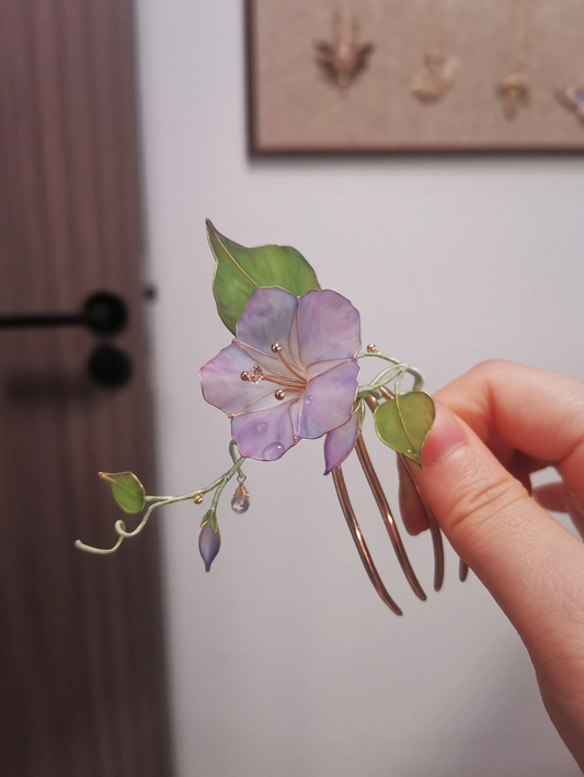 「 Chinoiserie」Morning Glory Hairpin