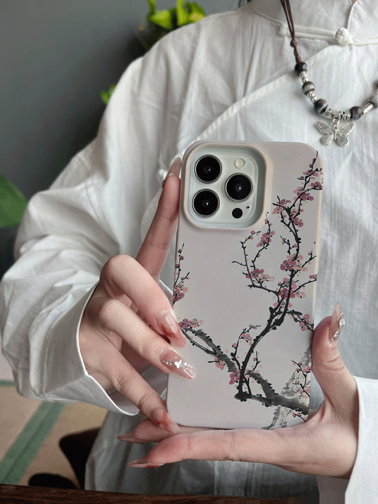 「Chinoiserie」Plum Blossom Printed Phone Case