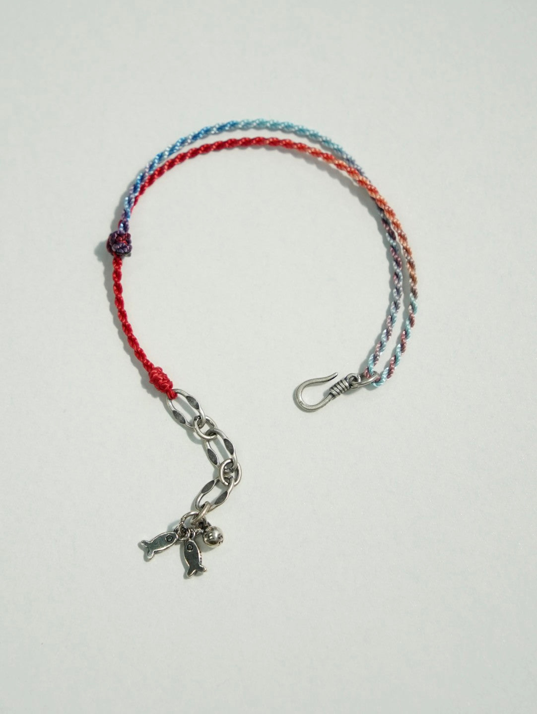 「Chinoiserie」Silver Little Fish Braided Bracelet