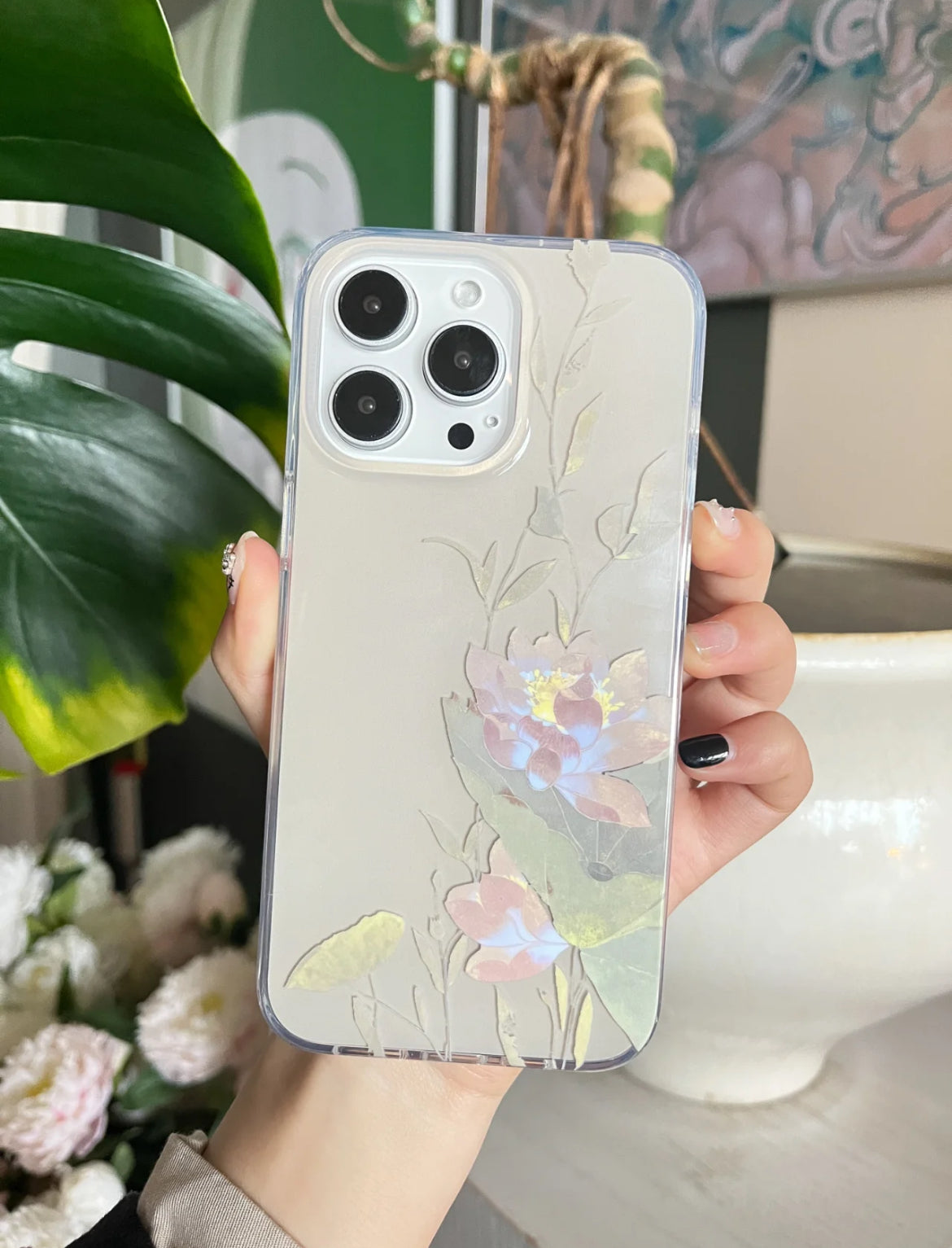 「Chinoiserie」Summer Lotus Printed Phone Case