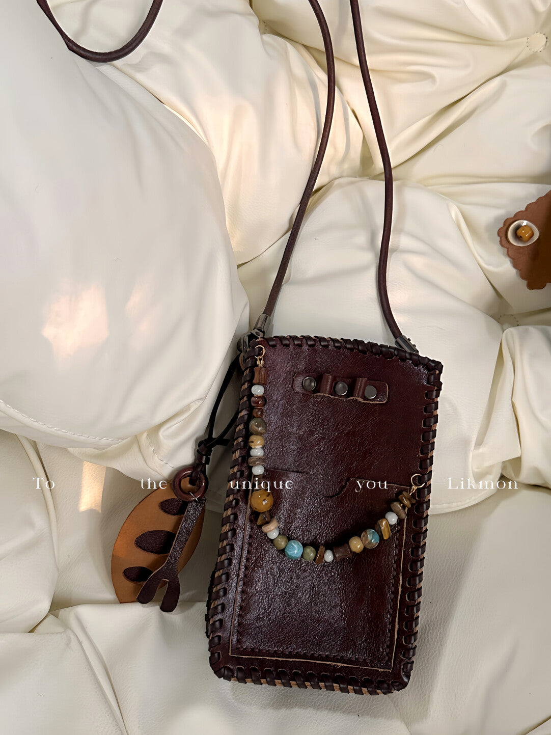 Cookie & Bread Top-Grain Leather Crossbody Bag