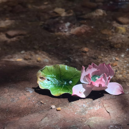 Cowhide Summer Lotus Brooch