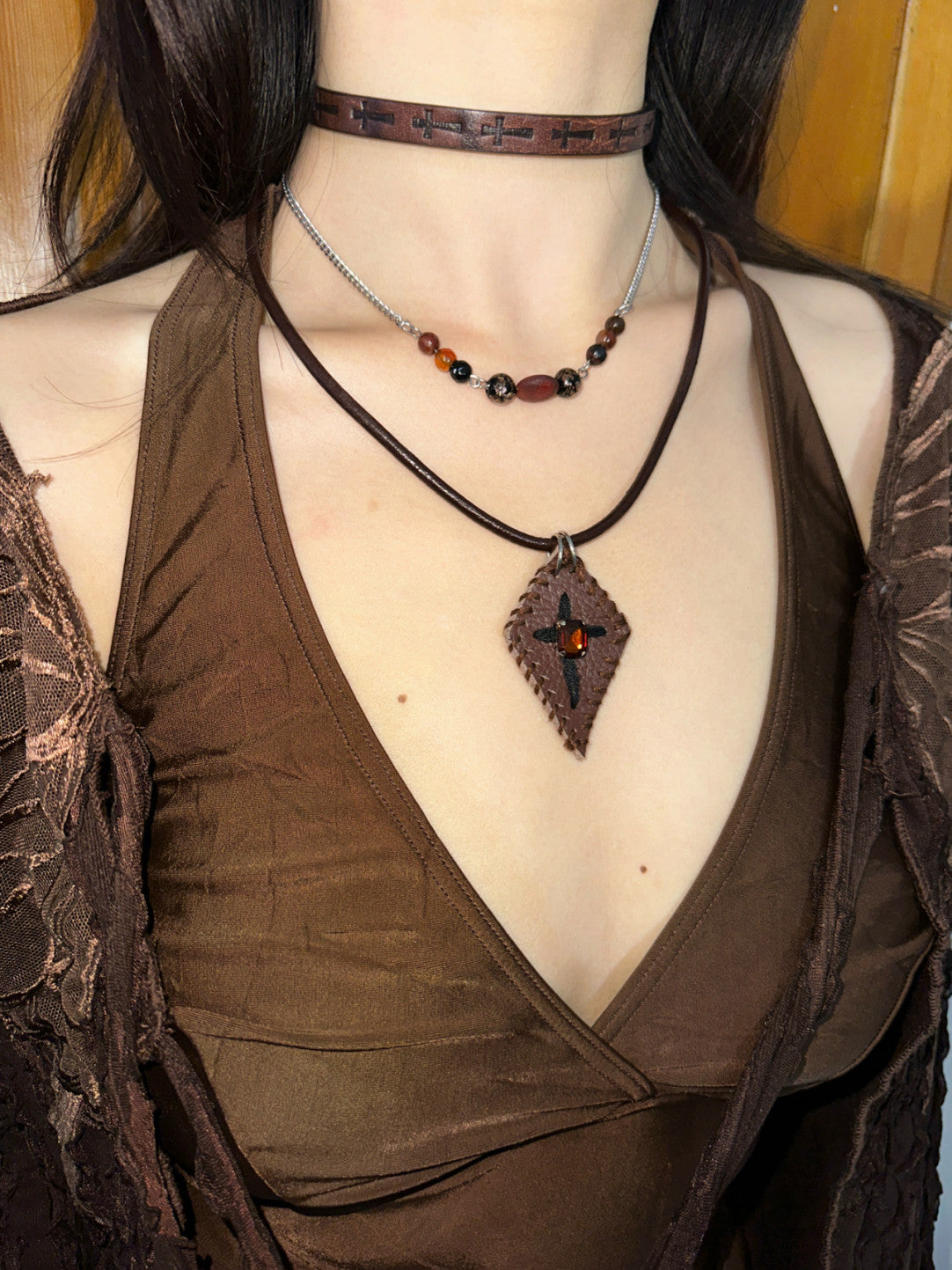 Crow Eyed Hippie Layered Necklace