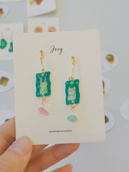 Cute Cats Shrink Plastic Earrings