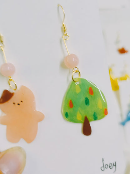 Cute Cats Shrink Plastic Earrings