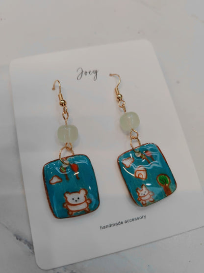 Cute Cats Shrink Plastic Earrings