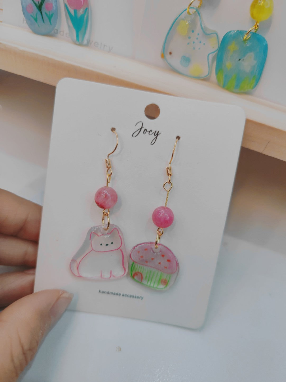 Cute Cats Shrink Plastic Earrings