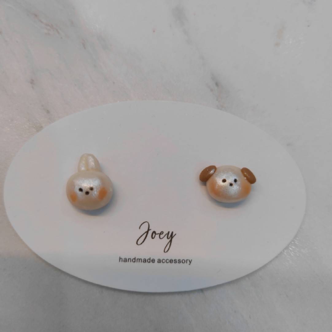 Cute Handmade Polymer Clay Animals Studs