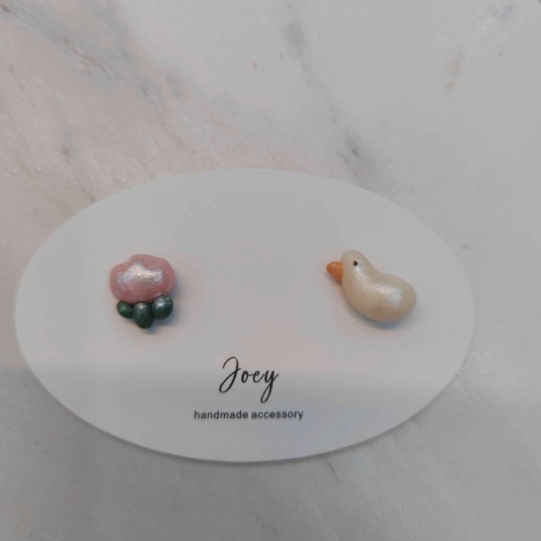 Cute Handmade Polymer Clay Animals Studs