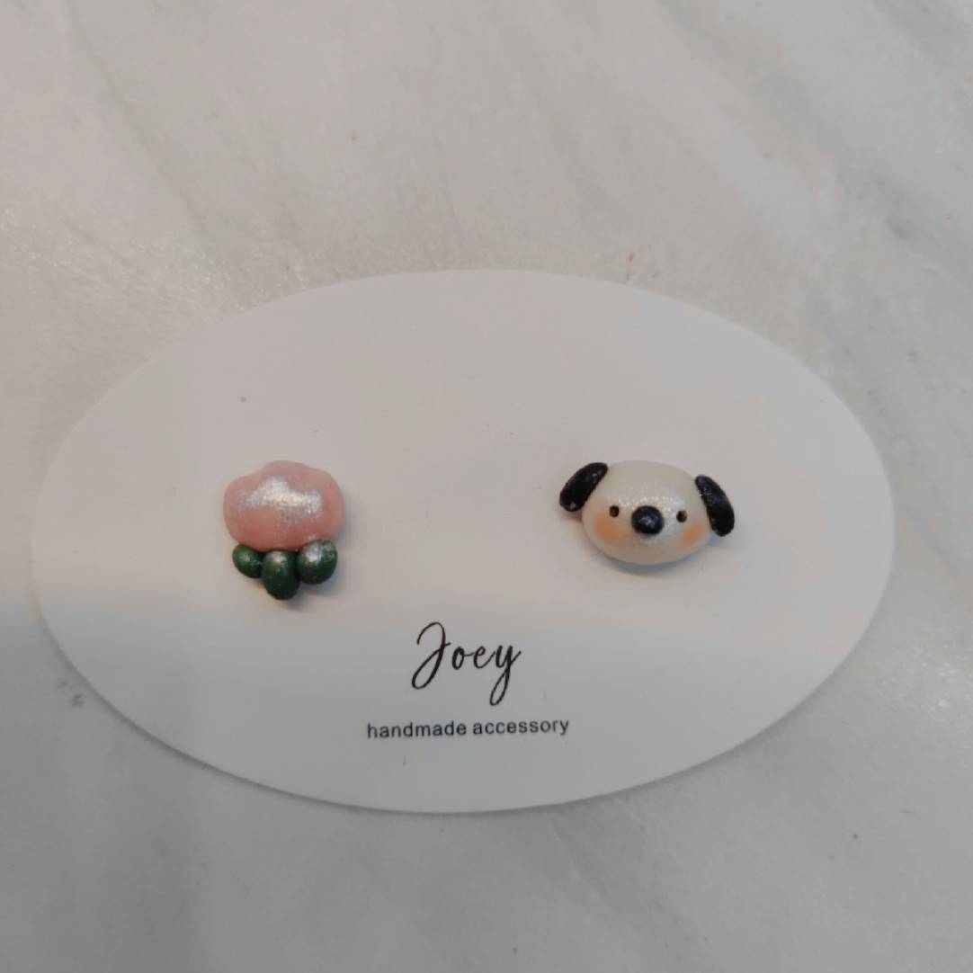 Cute Handmade Polymer Clay Animals Studs