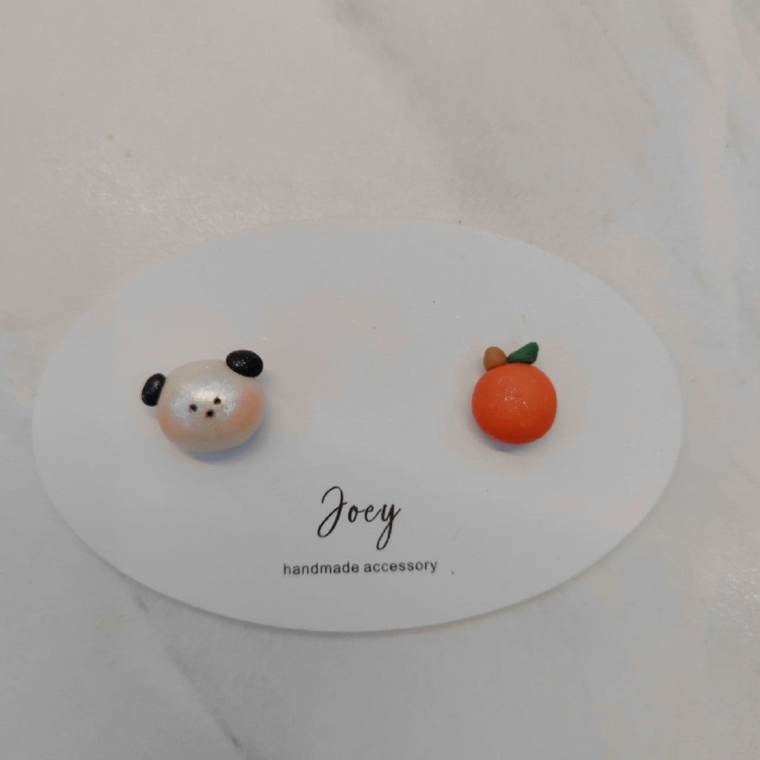 Cute Handmade Polymer Clay Animals Studs