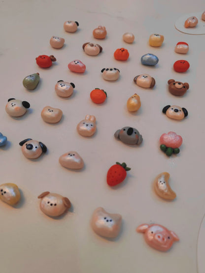 Cute Handmade Polymer Clay Animals Studs