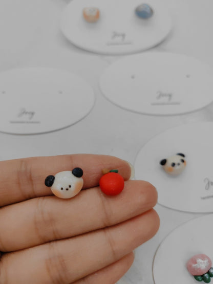 Cute Handmade Polymer Clay Animals Studs