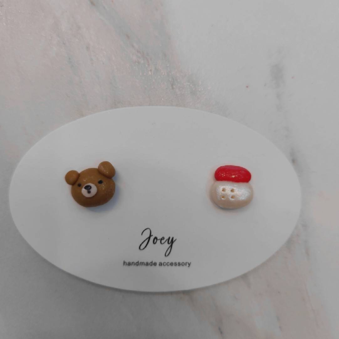 Cute Handmade Polymer Clay Animals Studs