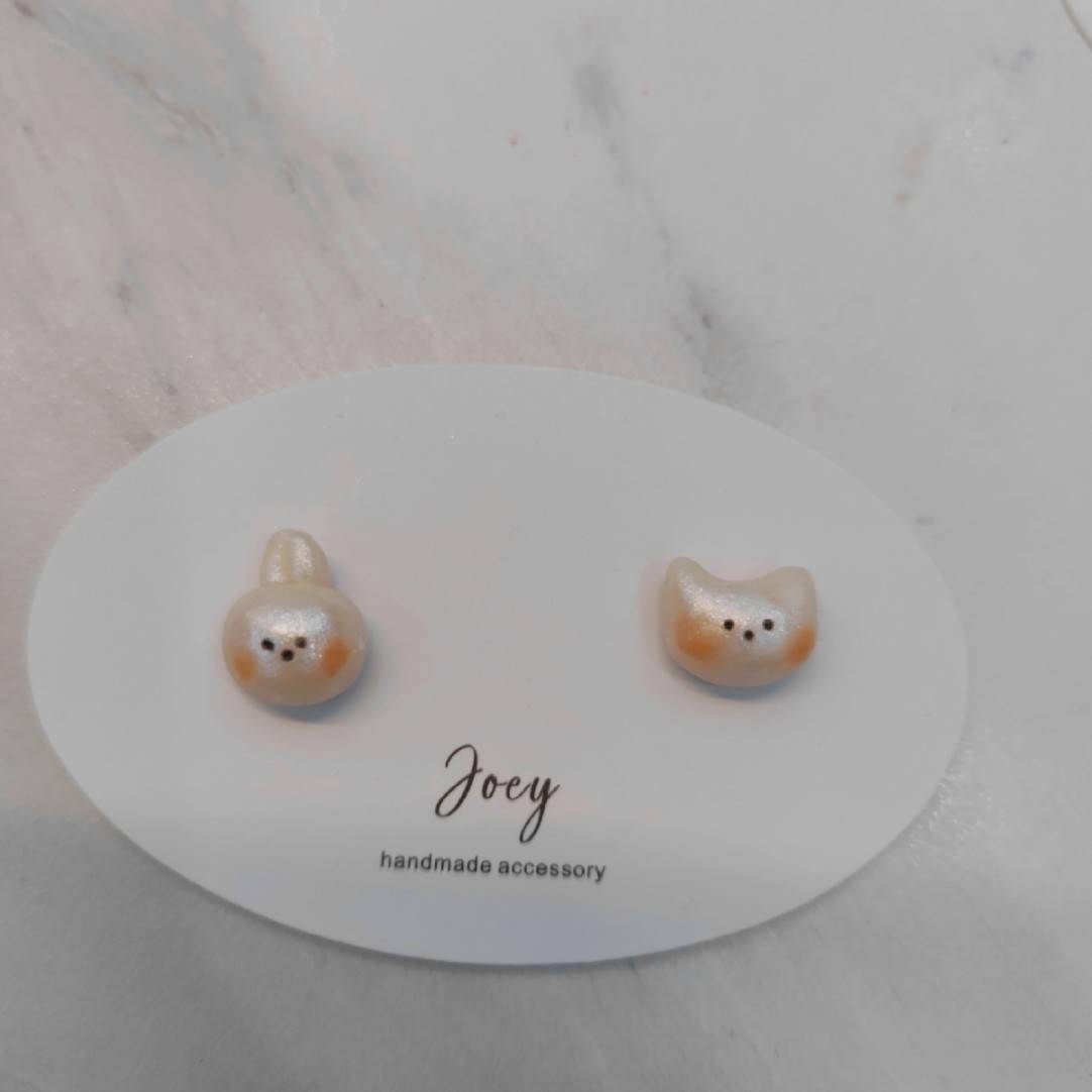 Cute Handmade Polymer Clay Animals Studs