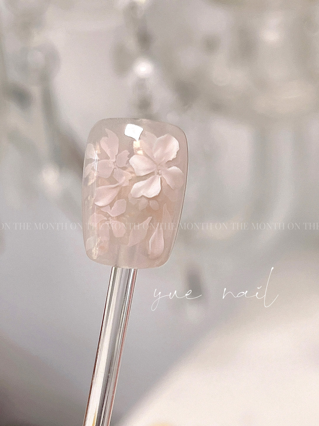 Cute Pink Flower Press On Nails Set