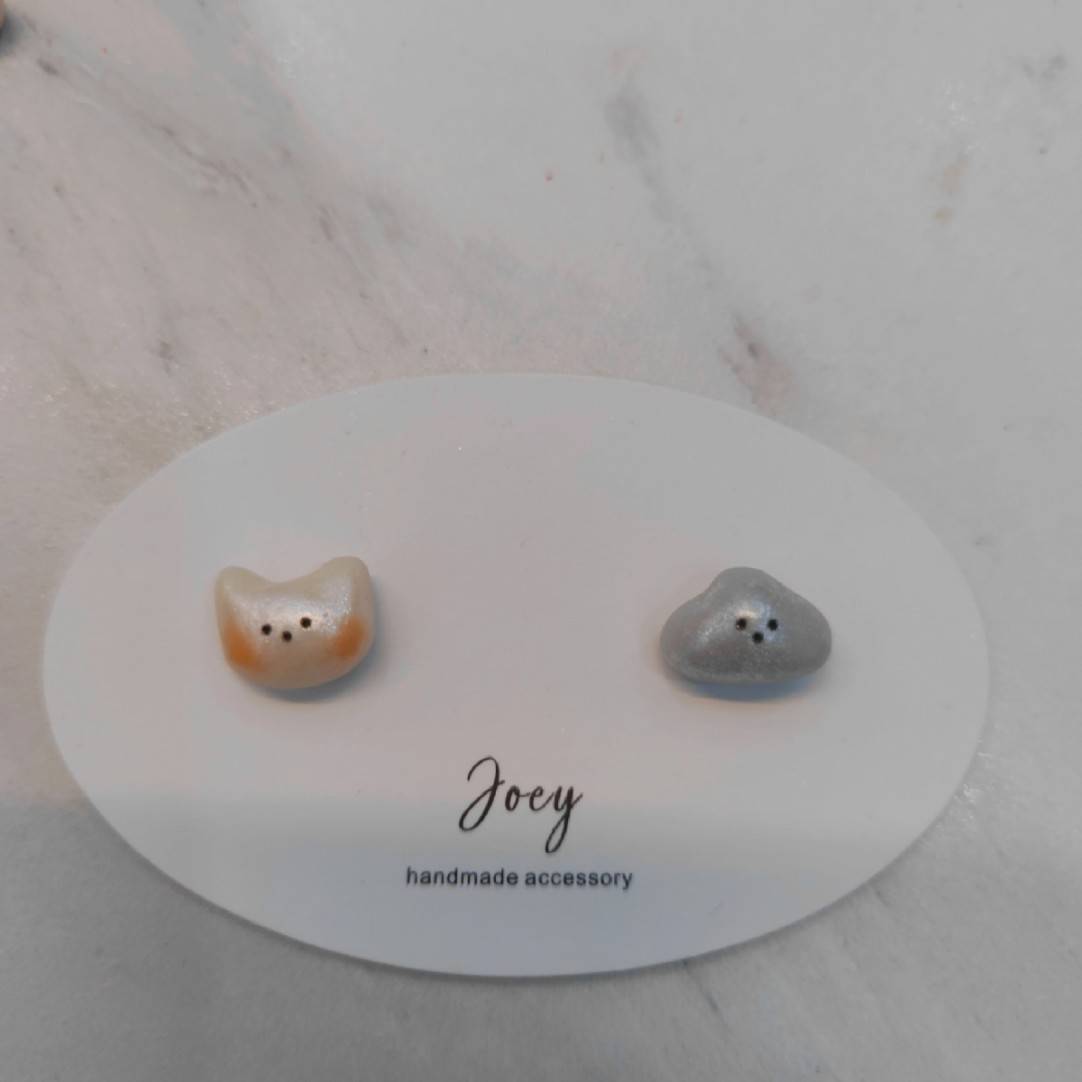 Cute Handmade Polymer Clay Animals Studs