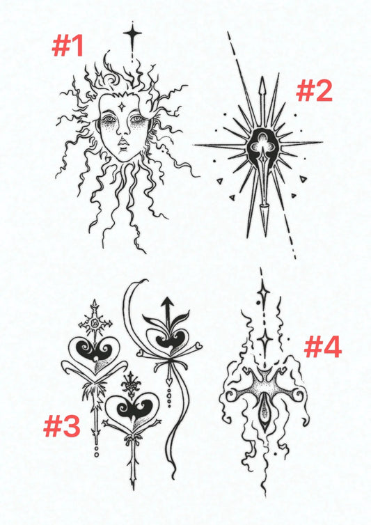 Dark Dreamcore Waterproof Temporary Tattoo Stickers 3.0