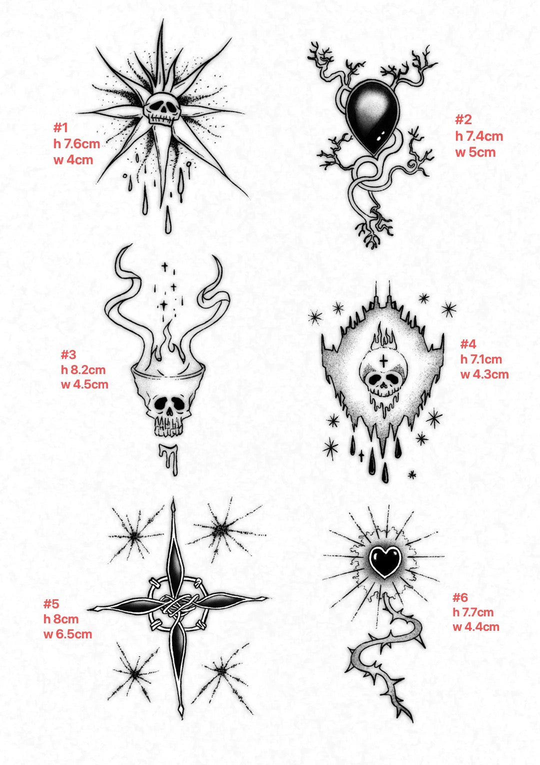 Dark Skull Waterproof Temporary Tattoo Stickers