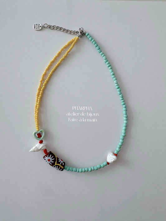 Dopamine Color Beaded Necklace