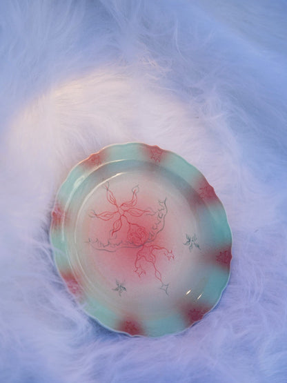 Dreamscape Hand-Painted Ceramic Plate