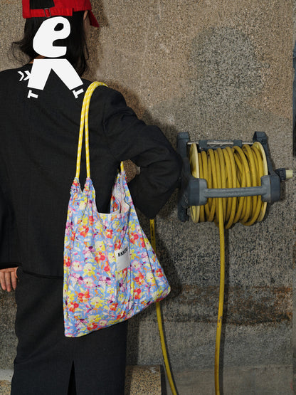 Dreamy Floral Printed Eco-Friendly Drawstring Shoulder Bag