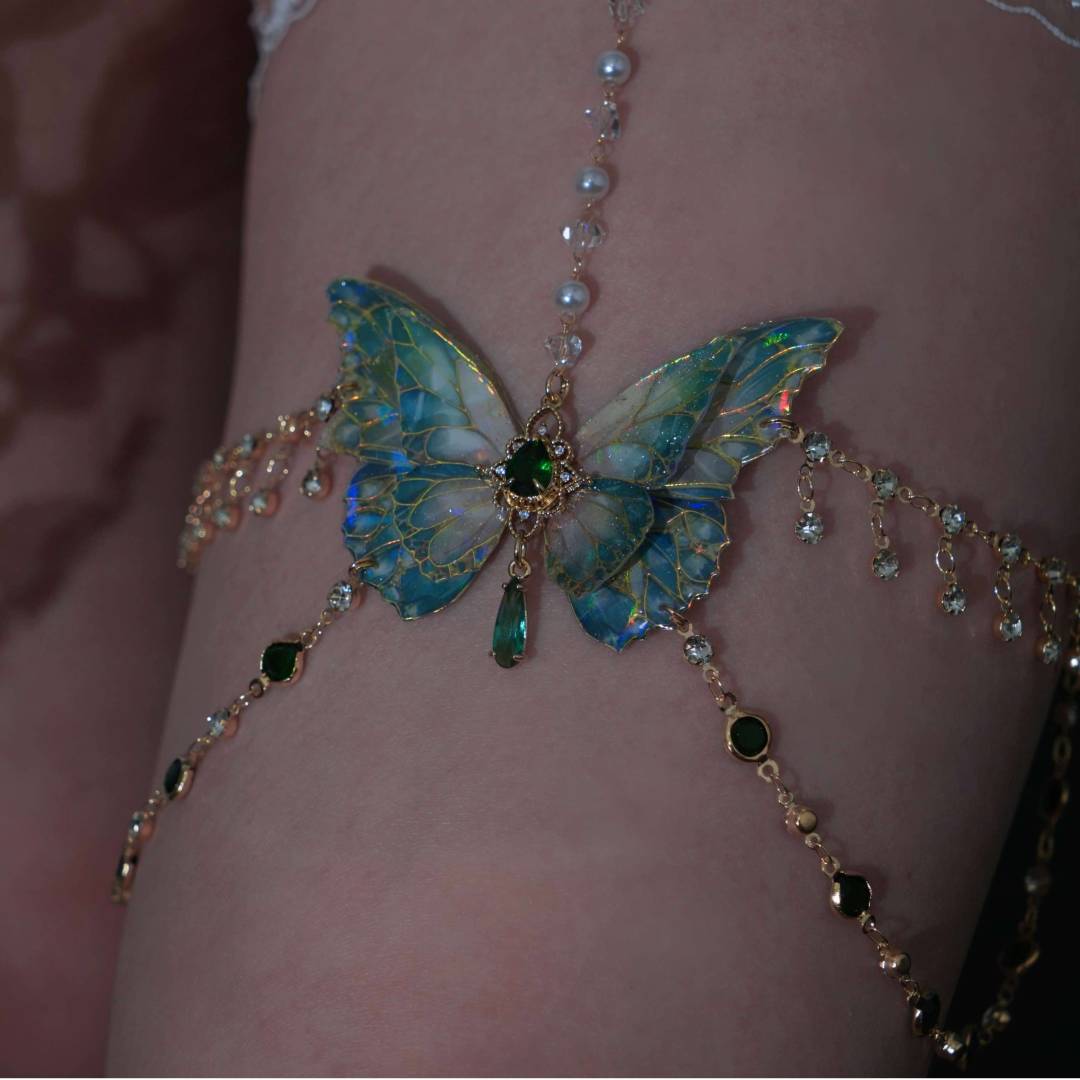 Fairycore Butterfly Thigh Chain