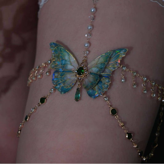 Fairycore Butterfly Thigh Chain