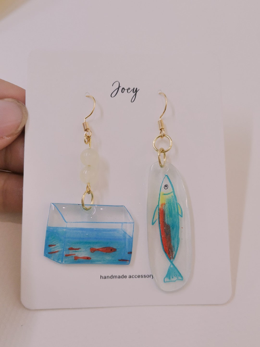 Fish Tank Shrink Plastic Earrings