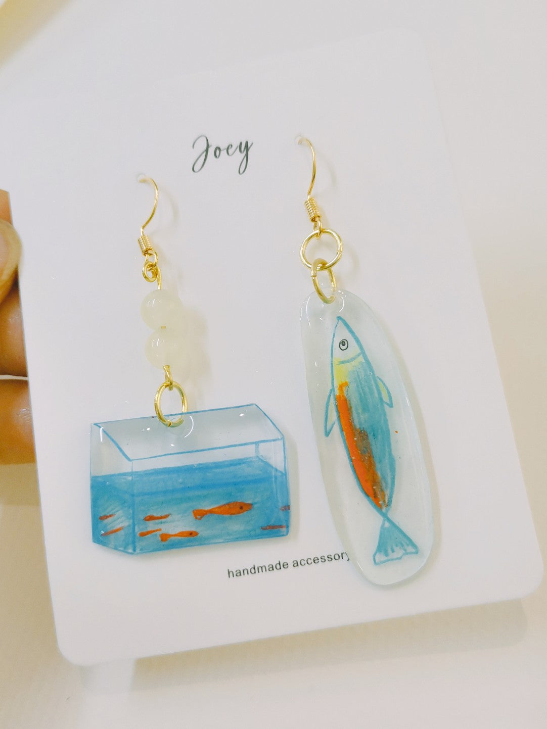 Fish Tank Shrink Plastic Earrings