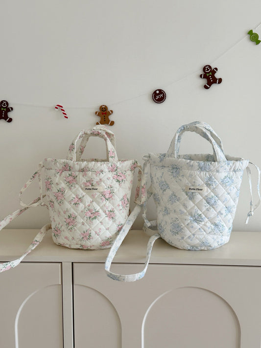 Floral Print Drawstring Cloud Backpack