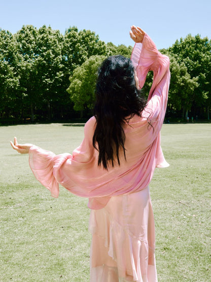 Flower Pleated Shawl