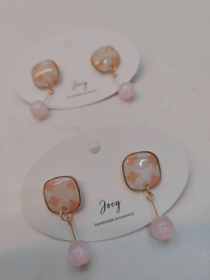 Flower Shrink Plastic Earrings