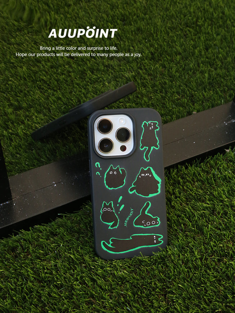 Fluorescent Kitten Phone Case with MagSafe