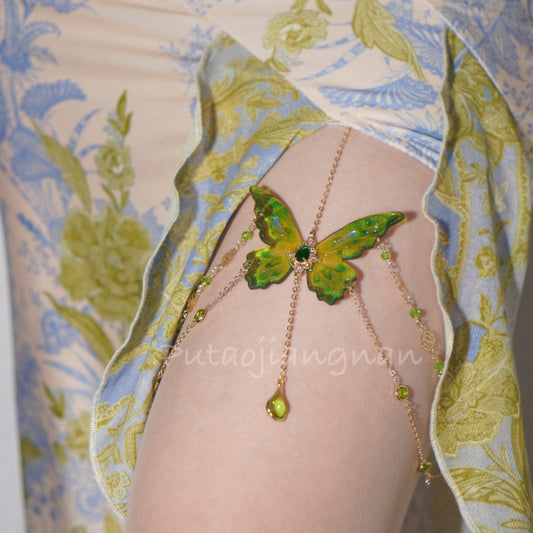 Forest Butterfly Thigh Chain