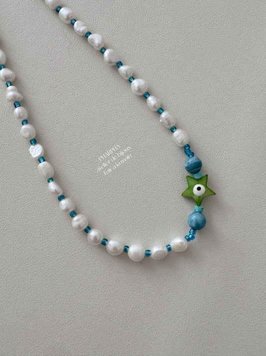 Funny Star Pearl Beaded Necklace