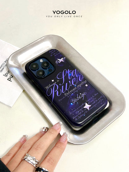 Galaxy Printed Double Layer Phone Case